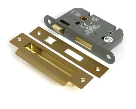 Click Here To Enlarge This Photo Of 51782 From the Anvil Satin Brass 2.5" Heavy Duty Bathroom Mortice Lock