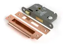 51787 From the Anvil Polished Bronze 2.5" Heavy Duty Bathroom Mortice Lock