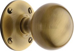 WES970-AT Heritage Brass Mortice Knob Westminster Design Antique Brass Finish