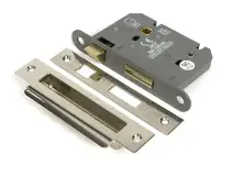 51793 From the Anvil Polished Nickel 3" Heavy Duty Bathroom Mortice Lock