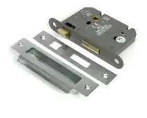 51795 From the Anvil Satin Chrome 3" Heavy Duty Bathroom Mortice Lock