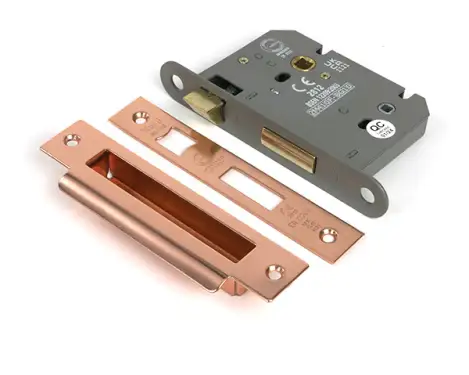 Click Here To Enlarge This Photo Of 51797 From the Anvil Polished Bronze 3" Heavy Duty Bathroom Mortice Lock