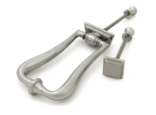 Click Here To Enlarge This Photo Of 46940 From the Anvil Satin Marine SS (316) Slimline Art Deco Door Knocker