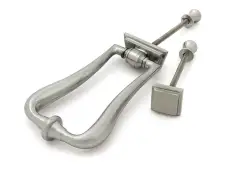 46940 From the Anvil Satin Marine SS (316) Slimline Art Deco Door Knocker