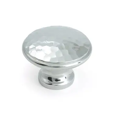 Click Here To Enlarge This Photo Of 51288 From the Anvil Polished Chrome Hammered Cabinet Knob - Large - 40mm