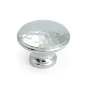 51288 From the Anvil Polished Chrome Hammered Cabinet Knob - Large - 40mm