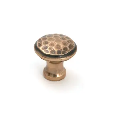 Click Here To Enlarge This Photo Of 51295 From the Anvil Polished Bronze Hammered Cabinet Knob - Small - 20mm
