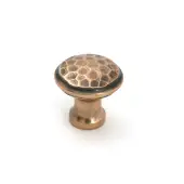 51295 From the Anvil Polished Bronze Hammered Cabinet Knob - Small - 20mm