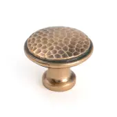 51297 From the Anvil Polished Bronze Hammered Cabinet Knob - Large - 40mm