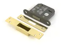51415 From the Anvil Polished Brass 3" 5 Lever British Standard Deadlock