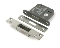 51425 From the Anvil Polished Stainless Steel 3" 5 Lever British Standard Deadlock