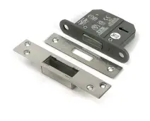 51435 From the Anvil Polished Stainless Steel 2.5" 5 Lever British Standard Deadlock (Keyed Alike)