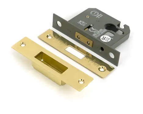 Click Here To Enlarge This Photo Of 51447 From the Anvil Polished Brass 2.5" Euro Profile Deadlock