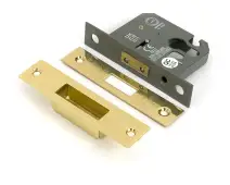 51447 From the Anvil Polished Brass 2.5" Euro Profile Deadlock