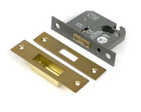 Click Here To Enlarge This Photo Of 51449 From the Anvil Satin Brass 2.5" Euro Profile Deadlock