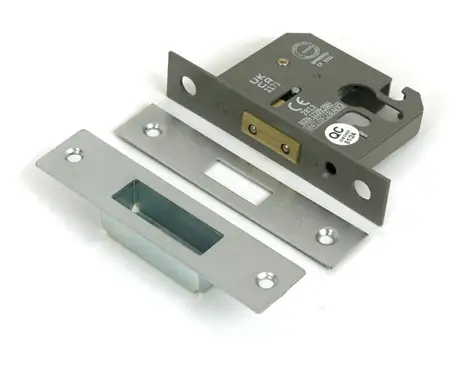 Click Here To Enlarge This Photo Of 51452 From the Anvil Satin Chrome 2.5" Euro Profile Deadlock