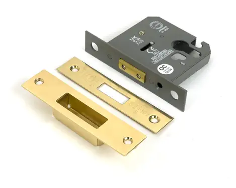Click Here To Enlarge This Photo Of 51457 From the Anvil Polished Brass 3" Euro Profile Deadlock