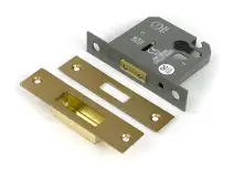 51459 From the Anvil Satin Brass 3" Euro Profile Deadlock