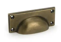 50967 From the Anvil Burnished Brass Art Deco Drawer Pull