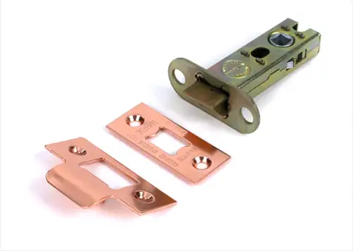 Click Here To Enlarge This Photo Of 51748 From the Anvil Polished Bronze 3" Heavy Duty Tubular Mortice Latch