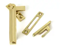 51913 From the Anvil Polished Brass Locking Art Deco Fastener - LH