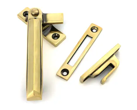 Click Here To Enlarge This Photo Of 51914 From the Anvil Aged Brass Locking Art Deco Fastener - LH