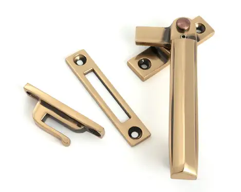 Click Here To Enlarge This Photo Of 51924 From the Anvil Polished Bronze Locking Art Deco Fastener - RH