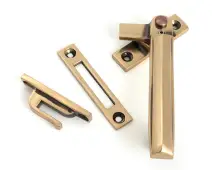 51924 From the Anvil Polished Bronze Locking Art Deco Fastener - RH