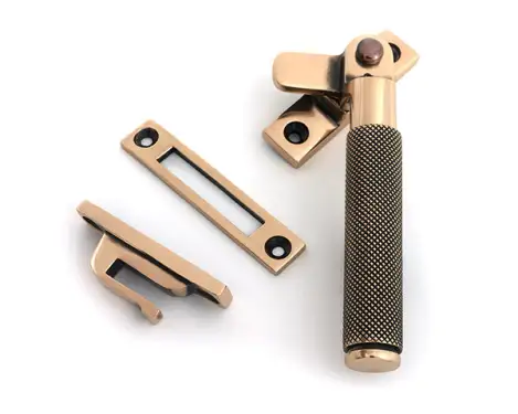 Click Here To Enlarge This Photo Of 52124 From the Anvil Polished Bronze Locking Brompton Fastener – RH
