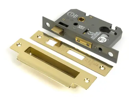 Click Here To Enlarge This Photo Of 51375 From the Anvil Polished Brass 2.5" Euro Profile Sashlock