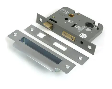 Click Here To Enlarge This Photo Of 51390 From the Anvil Satin Chrome 3" Euro Profile Sashlock