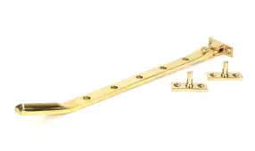 51907 From the Anvil Polished Brass Art Deco 12" Casement Stay