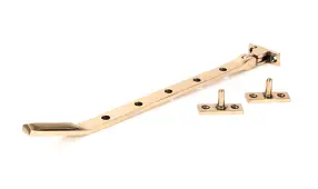 51912 From the Anvil Polished Bronze Art Deco 12" Casement Stay
