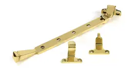 52014 From the Anvil Polished Brass 10" Avon Casement Stay (Steel Window)