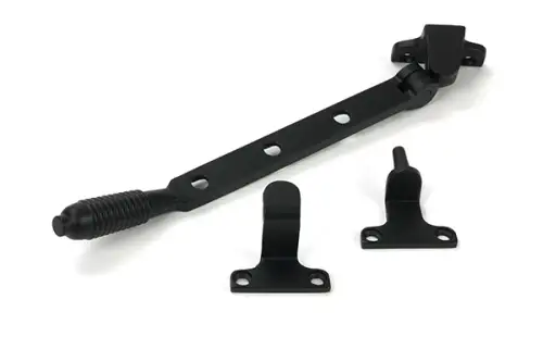 Click Here To Enlarge This Photo Of 52016 From the Anvil Matt Black 8" Reeded Casement Stay (Steel Window)