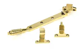 52018 From the Anvil Polished Brass 8" Reeded Casement Stay (Steel Window)