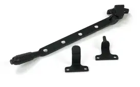 52020 From the Anvil Matt Black 10" Reeded Casement Stay (Steel Window)