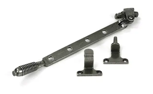 Click Here To Enlarge This Photo Of 52021 From the Anvil Pewter 10" Reeded Casement Stay (Steel Window)