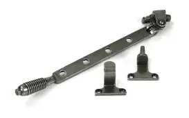 52021 From the Anvil Pewter 10" Reeded Casement Stay (Steel Window)
