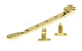 52022 From the Anvil Polished Brass 10" Reeded Casement Stay (Steel Window)