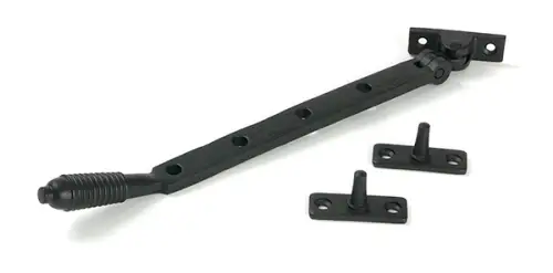 Click Here To Enlarge This Photo Of 52072 From the Anvil Matt Black 10" Reeded Casement Stay