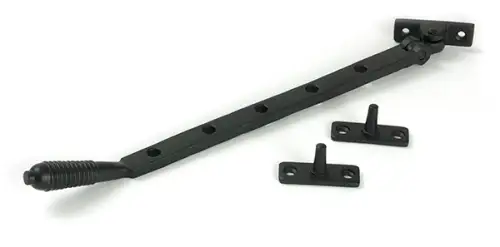Click Here To Enlarge This Photo Of 52076 From the Anvil Matt Black 12" Reeded Casement Stay