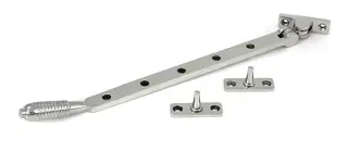 52078 From the Anvil Polished Marine SS (316) 12" Reeded Casement Stay