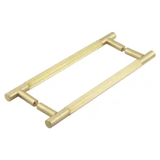 JV1803SBB2B Frelan Hardware Jedo 'Venice' Linear 300mm x 19mm Pull Handles - Satin Brass (Back to Back Pair)
