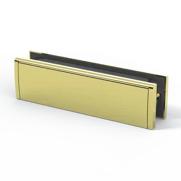 Click Here To Enlarge This Photo Of RLP.PBPB - Rutland FRONTIER Collection TS008 Security Letterplate Set - Polished Brass