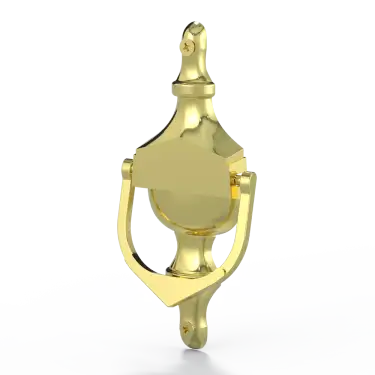 Click Here To Enlarge This Photo Of RH.DK.PB - Rutland FRONTIER Collection Door Knocker Urn Style - Polished Brass