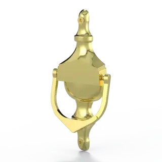 RH.DK.PB - Rutland FRONTIER Collection Door Knocker Urn Style - Polished Brass