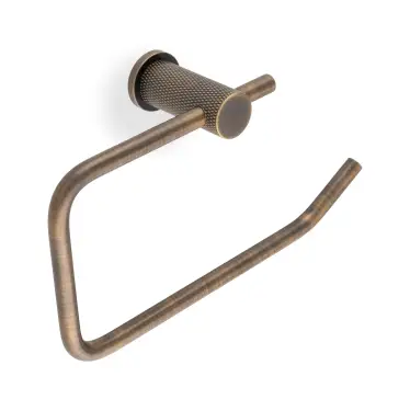 Click Here To Enlarge This Photo Of AW450AB - Alexander & Wilks Brunel Diamond Knurled Toilet Roll Holder - Antique Brass