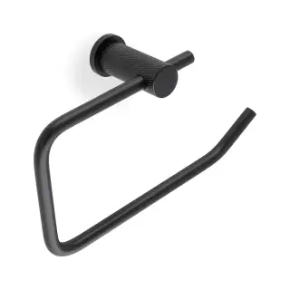 AW450BL - Alexander & Wilks Brunel Diamond Knurled Toilet Roll Holder - Black