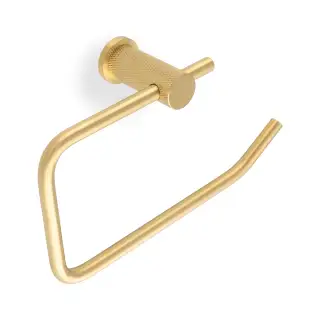 AW450SBPVD - Alexander & Wilks Brunel Diamond Knurled Toilet Roll Holder - Satin Brass PVD